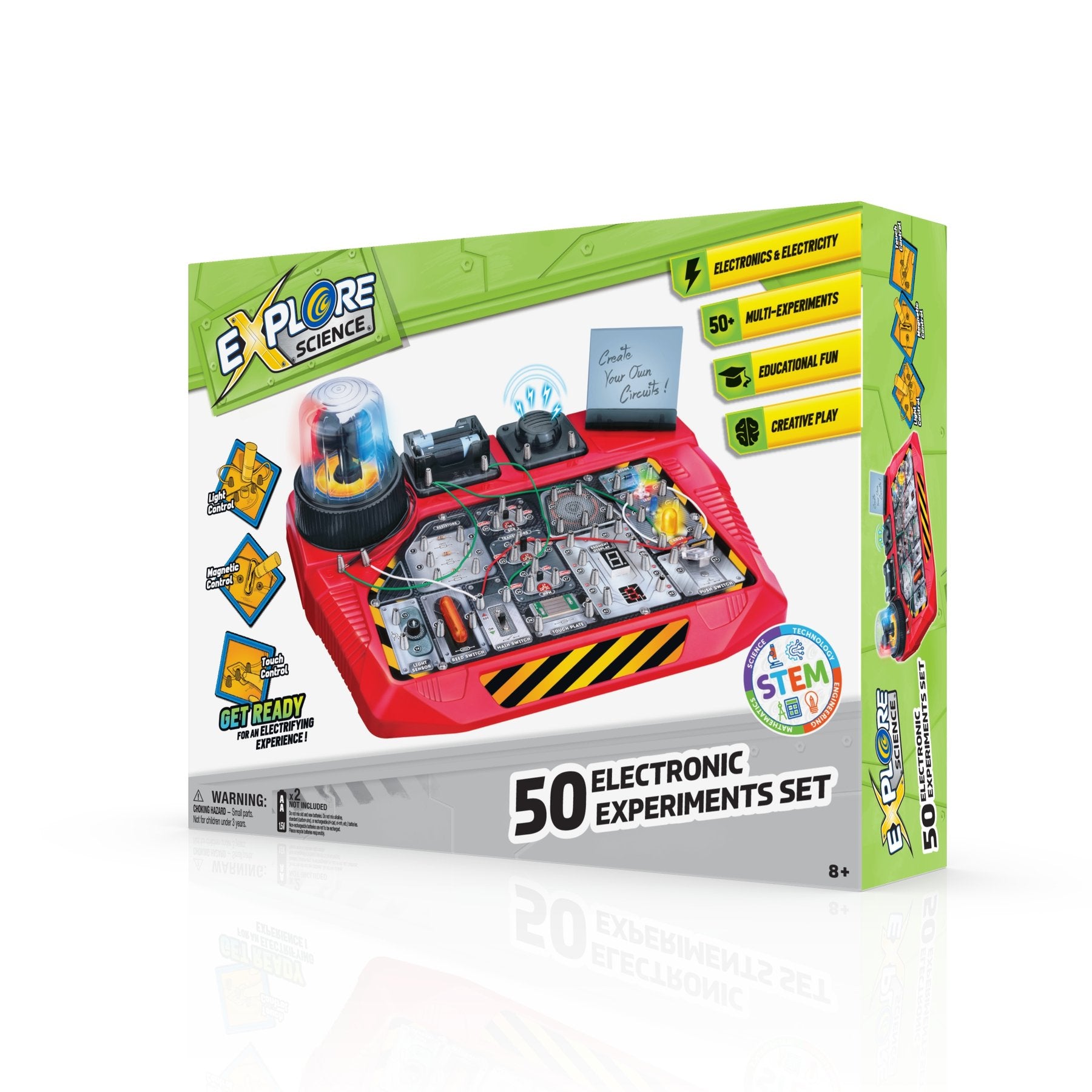Explore Science 50 Fun Electronic Experiments Kit-STEM 88-90153 - Educational Toys