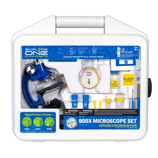 Explore One 45 Piece 900X Microscope Set with Case-88-50101 - CoreScientifics-Telescopes, Sport Optics & More